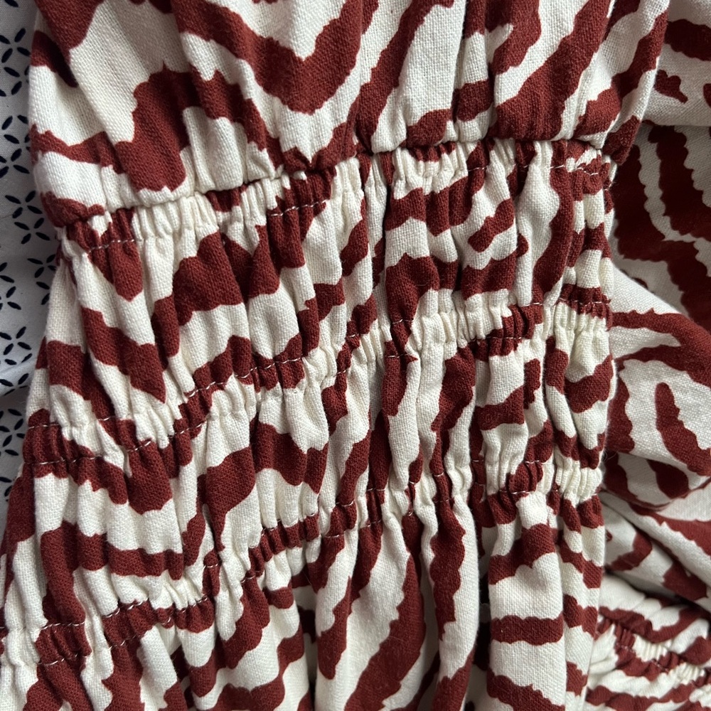 Brown and White Zebra Print Dress